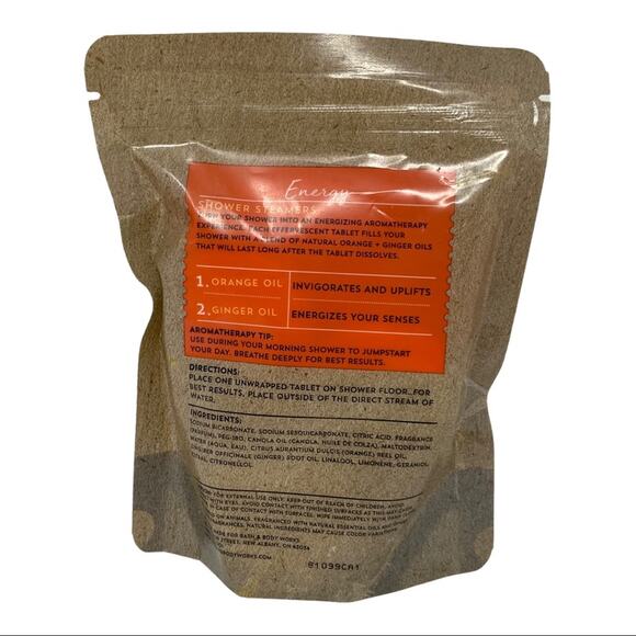 Bath and Body Works Aromatherapy Orange + Ginger Shower Steamer 6 Tablet NWT - Picture 4 of 6